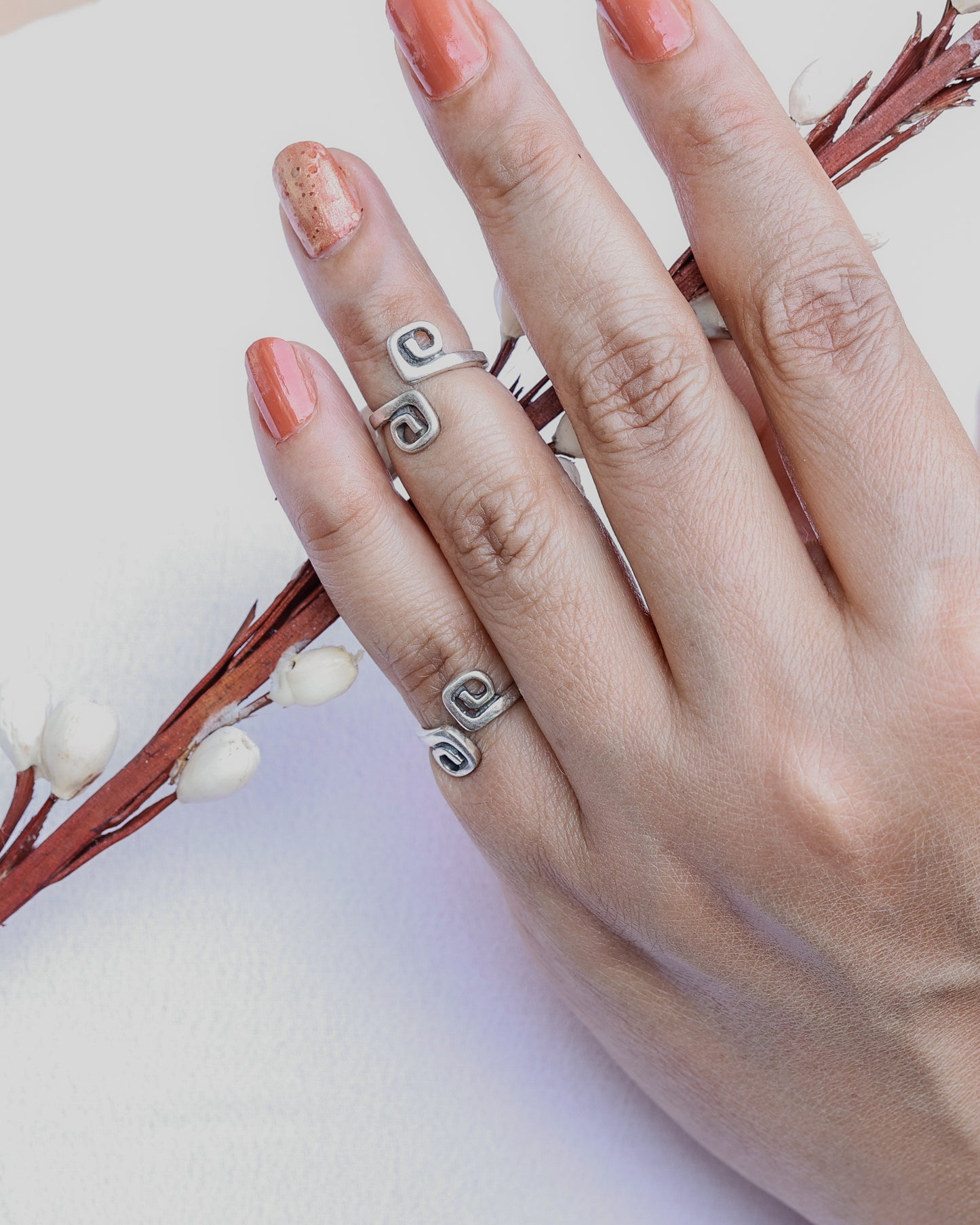 Mystic Swirl Pinki Finger Ring
