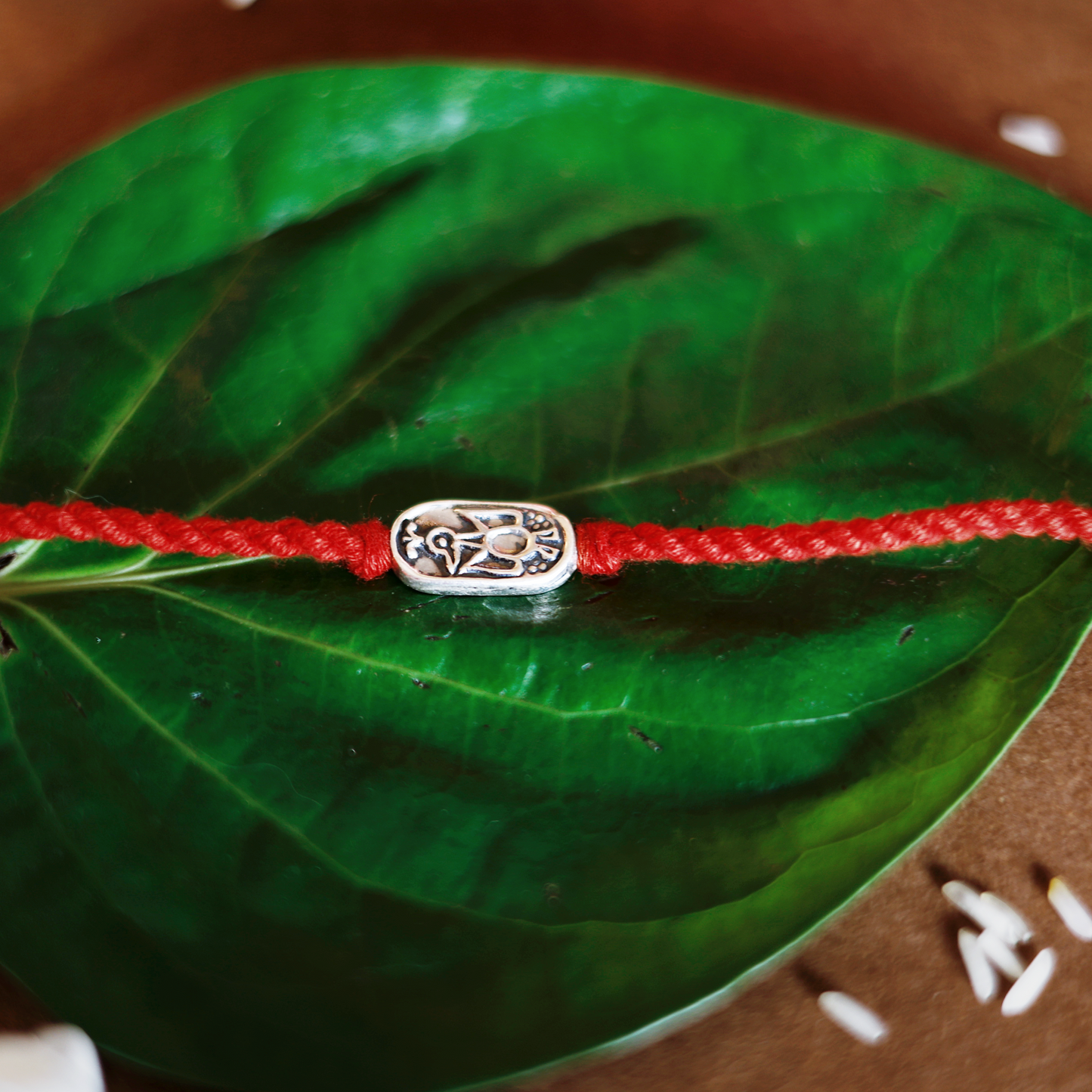 Little Silver Peacock Rakhi