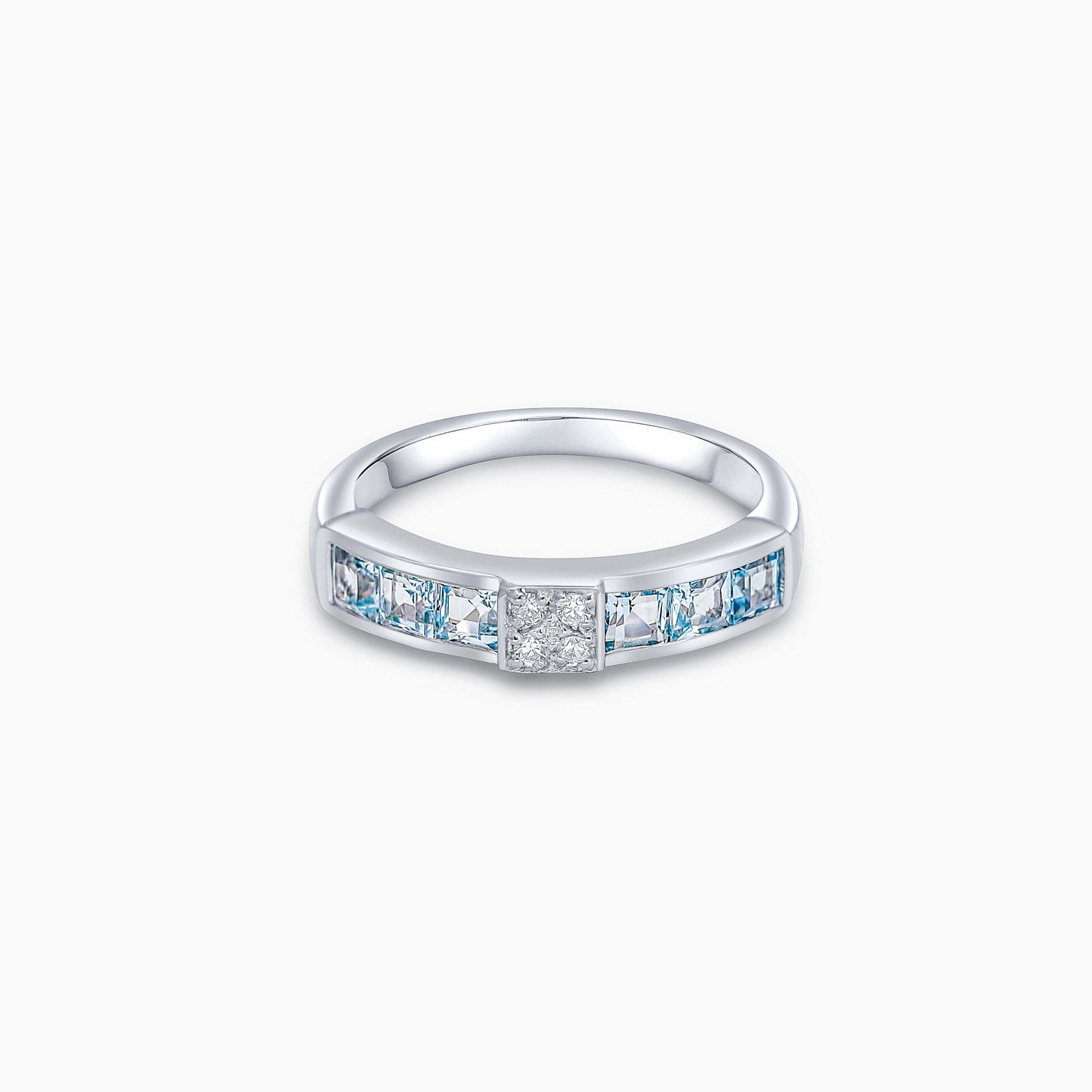 Blue Topaz Baugette Ring