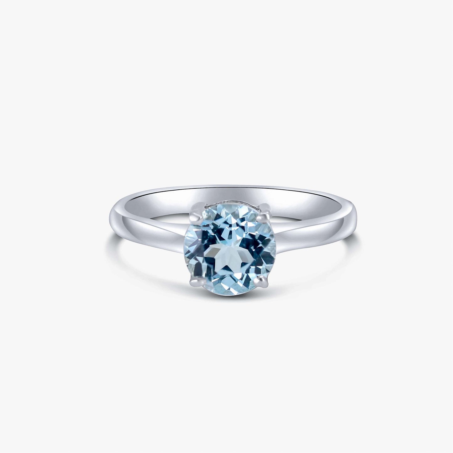 Blue Topaz Solitaire Ring