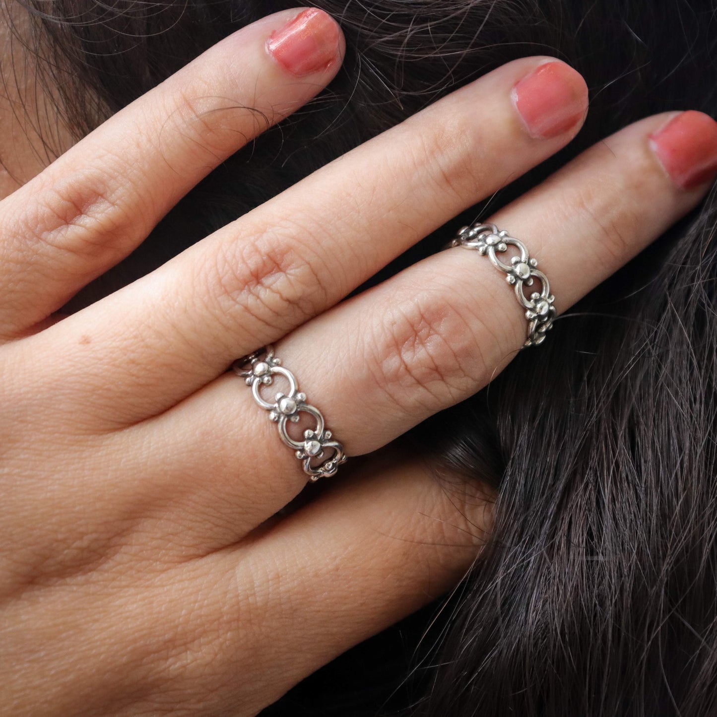 Filigree Band Toe-Rings (Pair)
