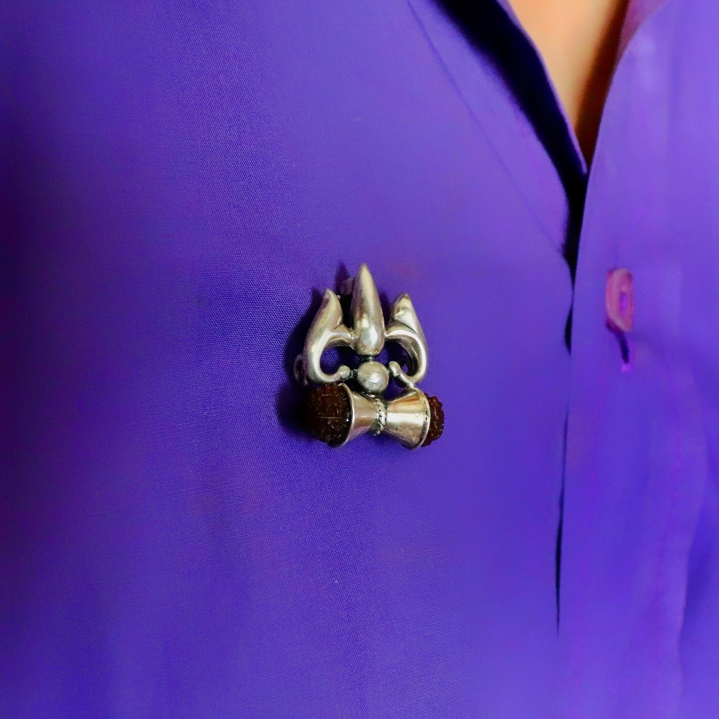 Trishul Damru Rakhi cum Brooch