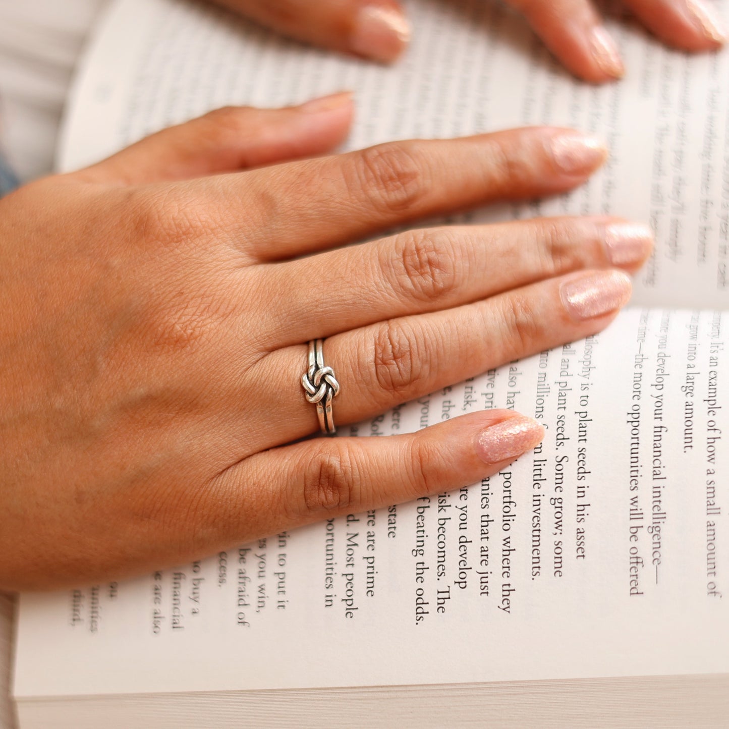 Bloom Knot Silver Ring