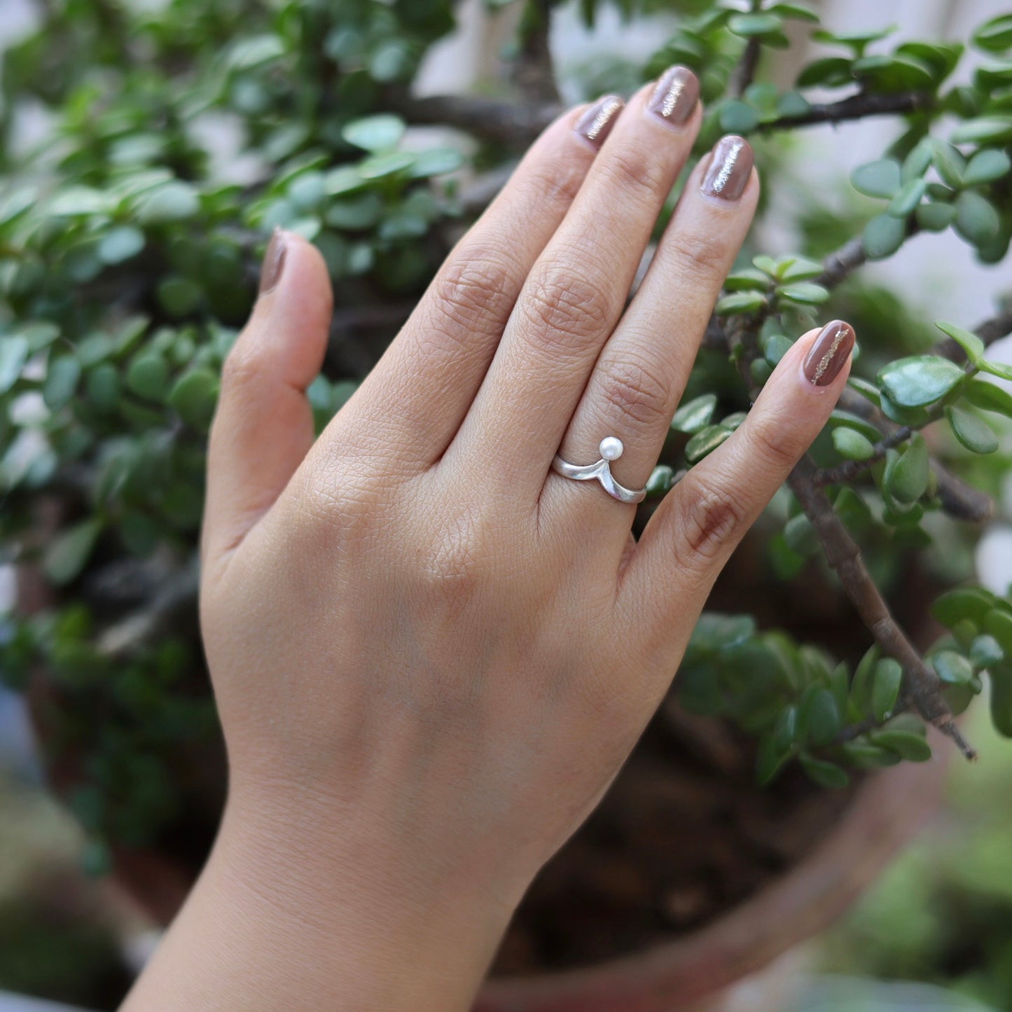 Crown Pearl Toe-Rings (Pair)