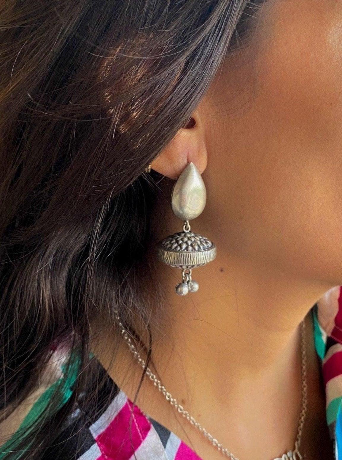 Badam Reversable Jhumka - Smith Jewels