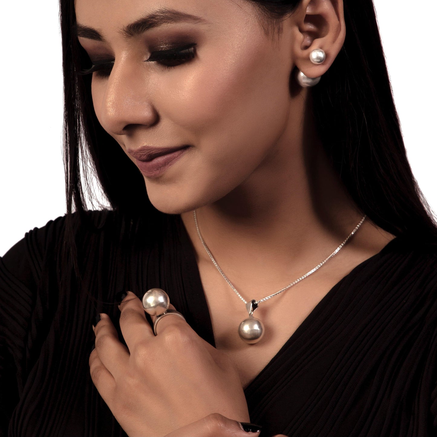 Double Silver Ball Earrings - Smith Jewels