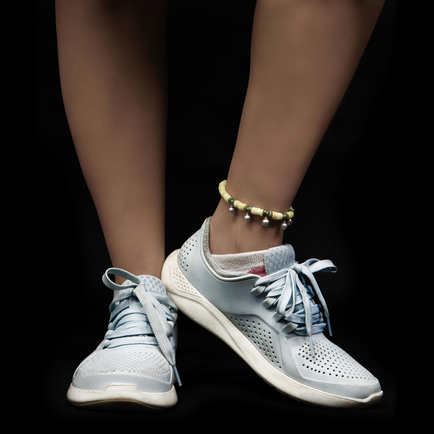 Green Beach Beads Anklet - Smith Jewels