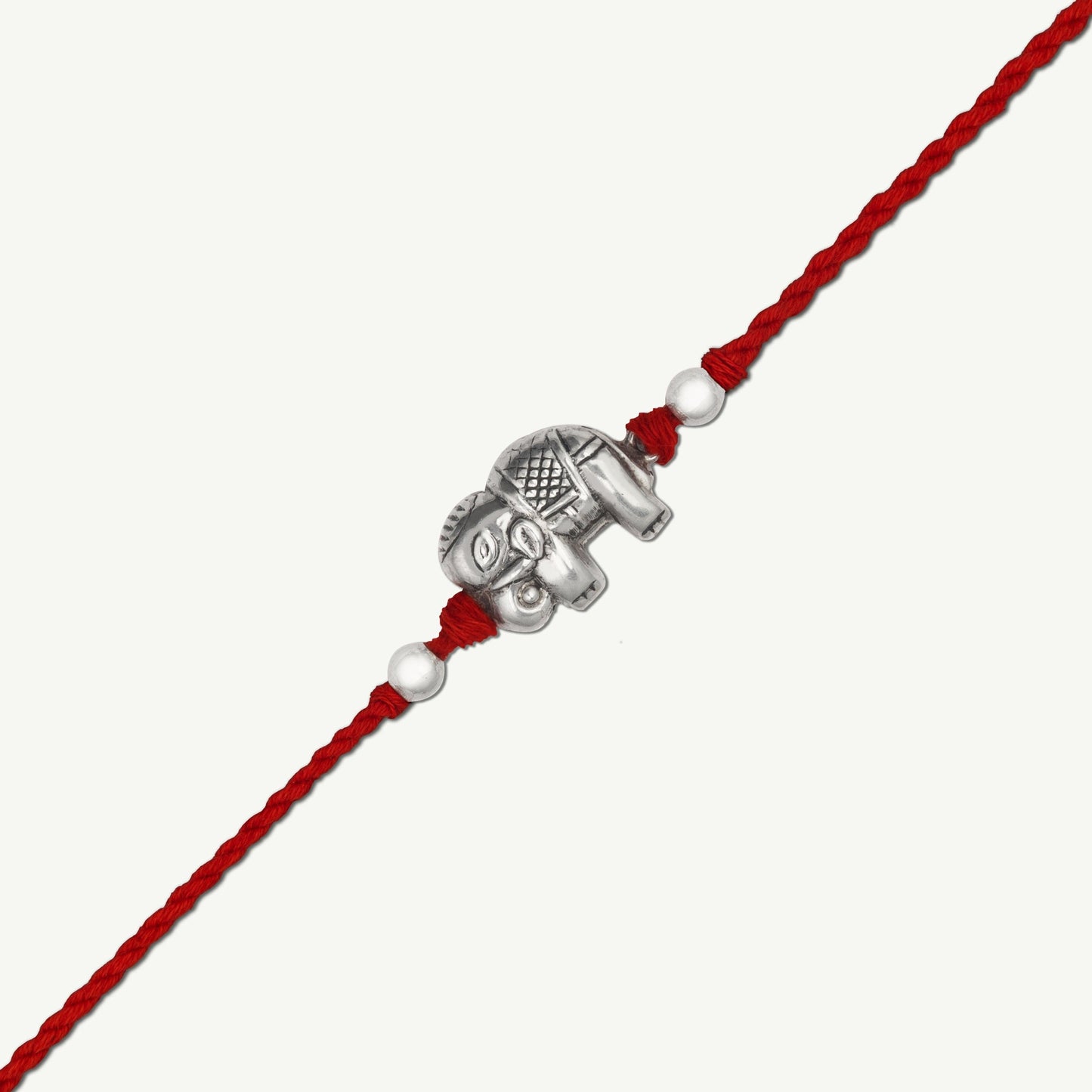 Handcrafted Little Silver Haathi Rakhi - Smith Jewels