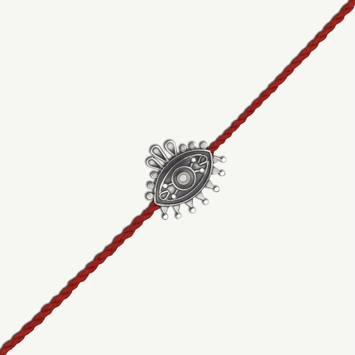 Handcrafted Silver Evil Eye Rakhi - Smith Jewels
