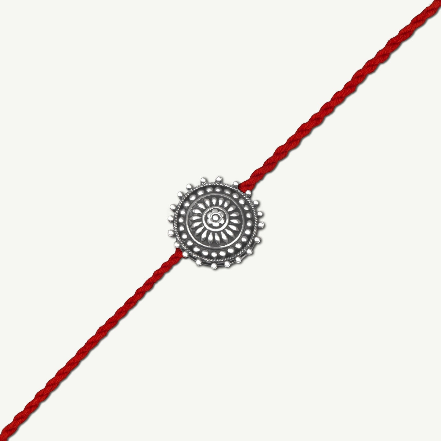 Handcrafted Silver Mandala Rakhi cum Pendant - Smith Jewels
