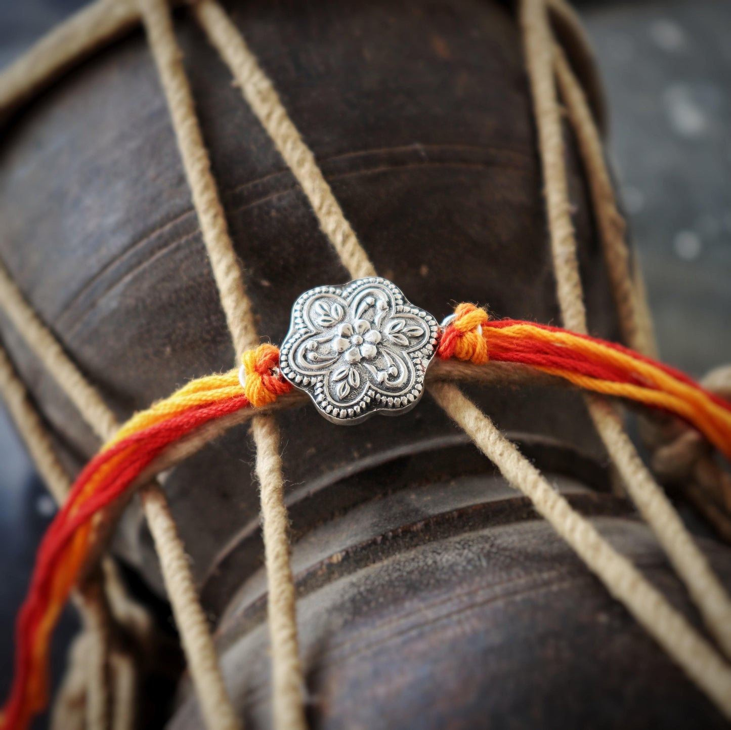 Handcrafted Silver Phool Rakhi - Smith Jewels