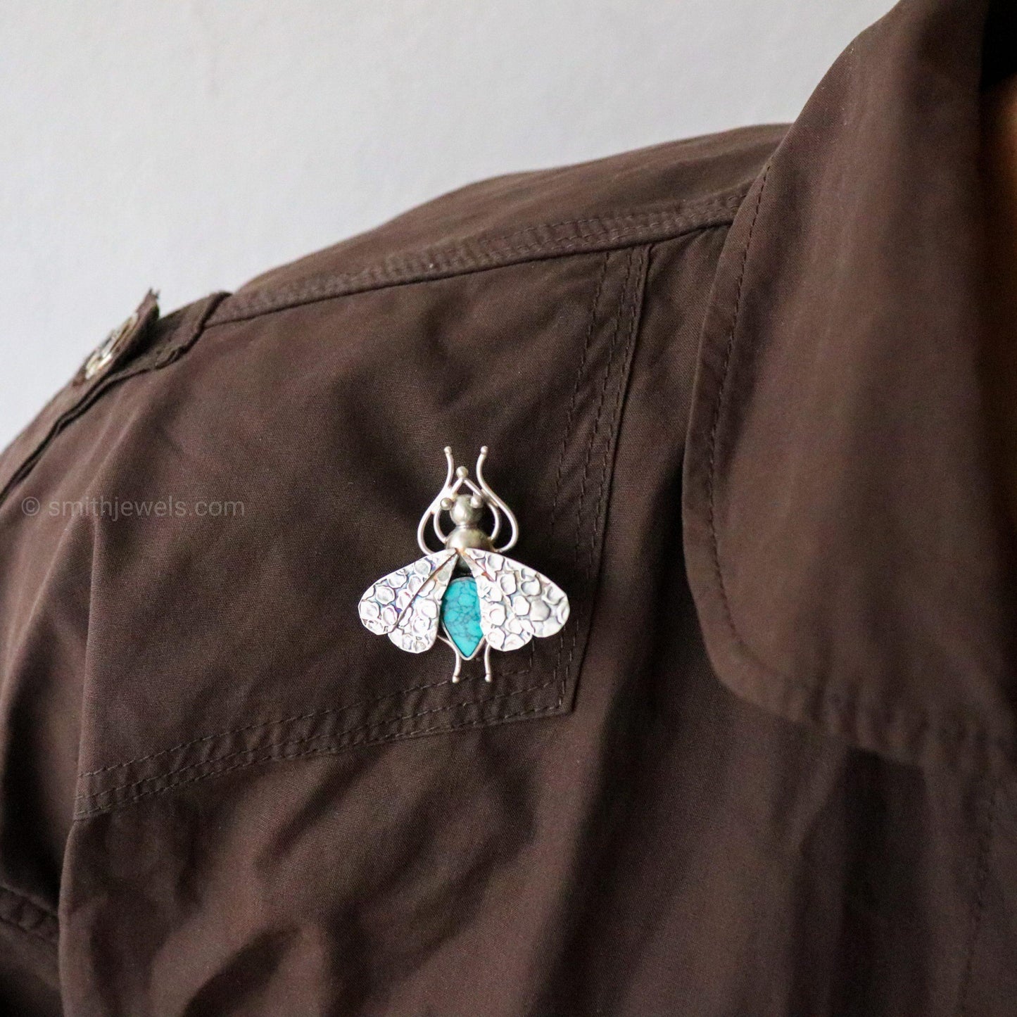 Housefly Brooch (Turquoise) - Smith Jewels