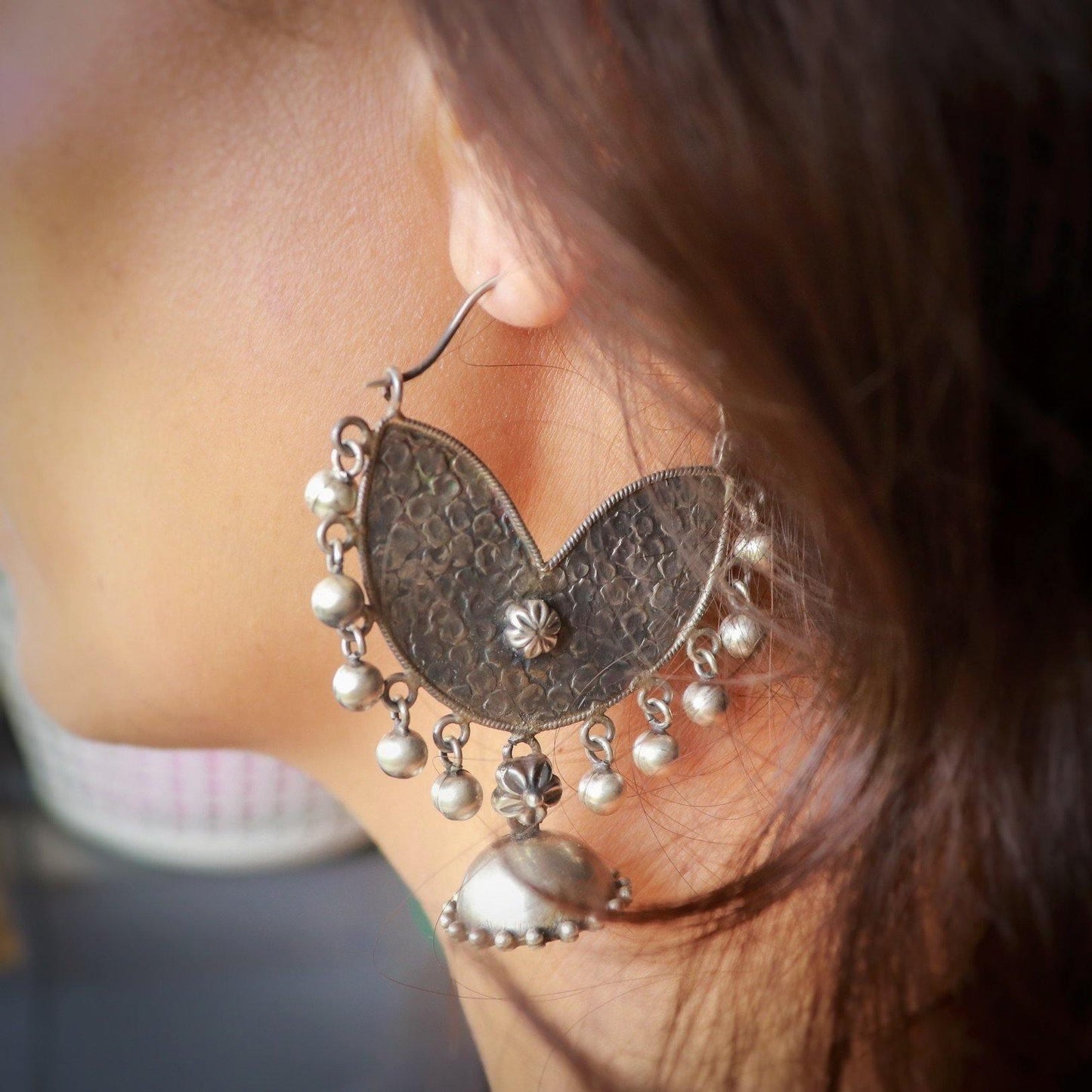 Lotus Chand Bali with Jhumka - Smith Jewels
