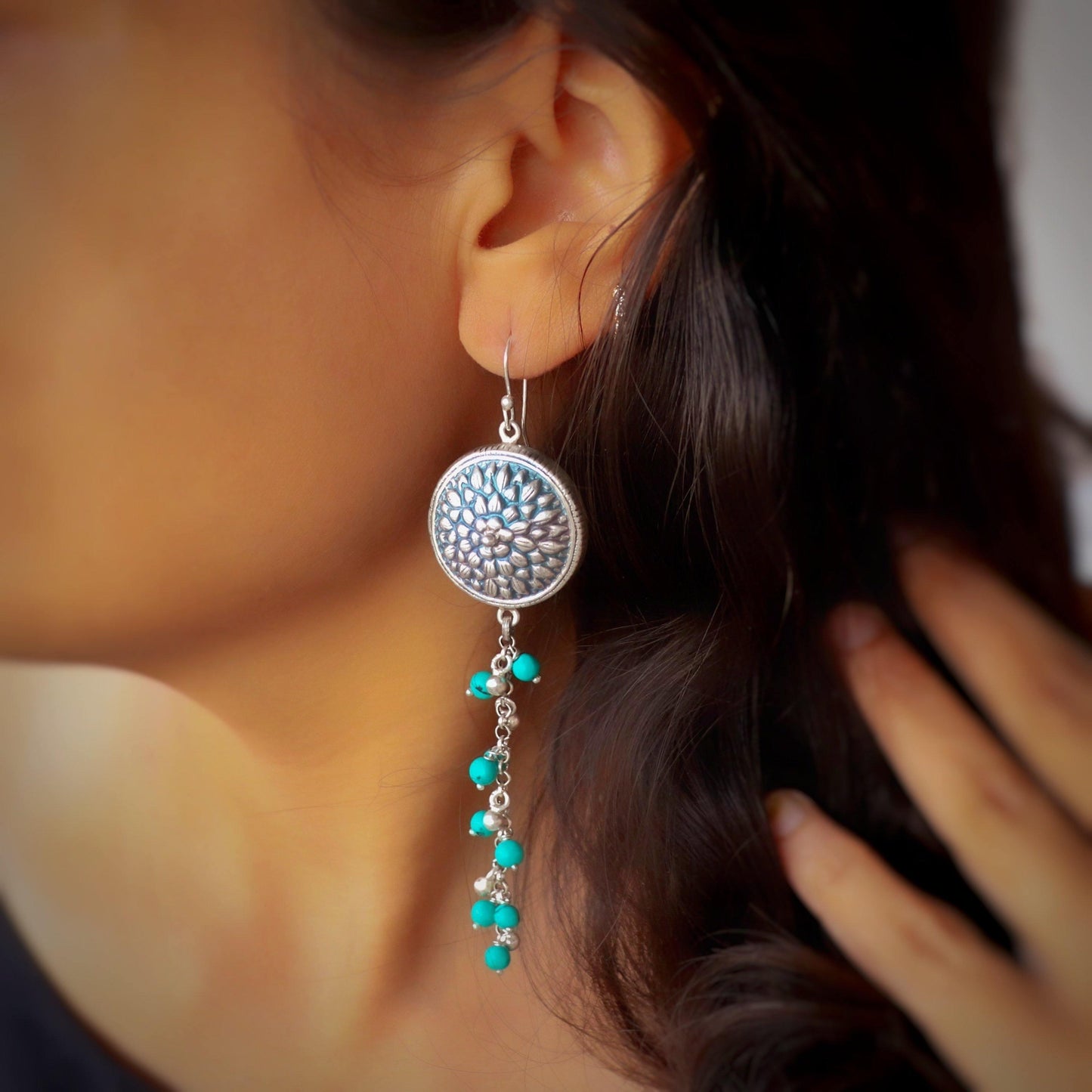 Mandala Turquoise Earrings - Smith Jewels