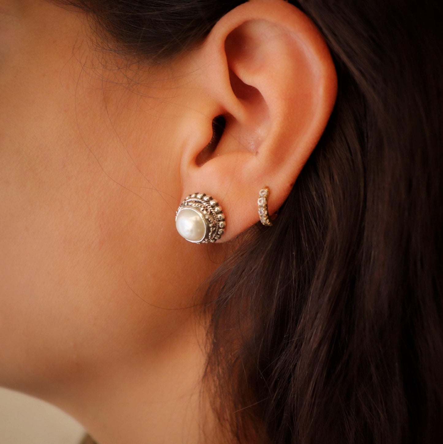 Pearl Rava Studs Earrings - Smith Jewels
