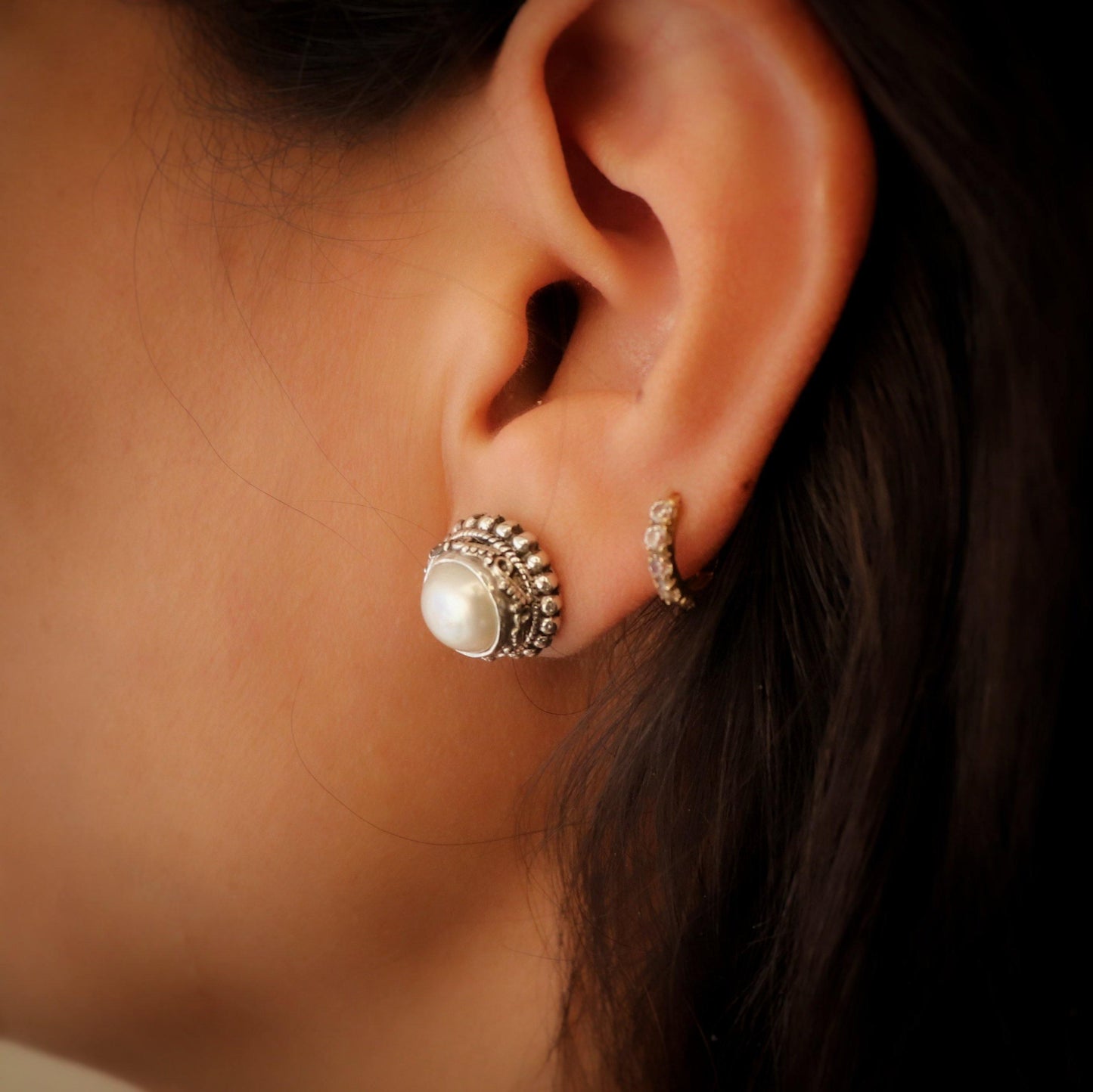 Pearl Rava Studs Earrings - Smith Jewels
