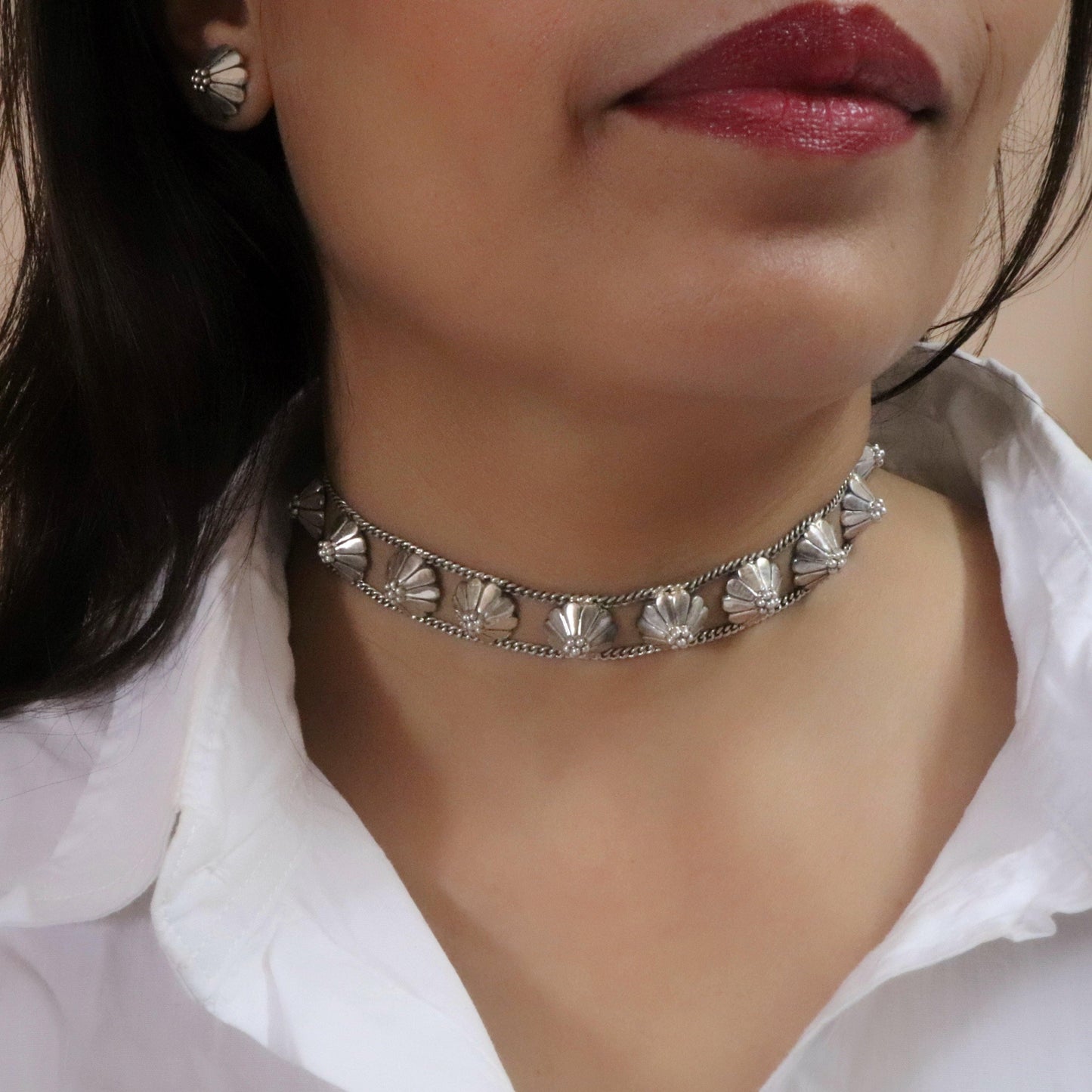 Pointed Flower Choker Set - Smith Jewels