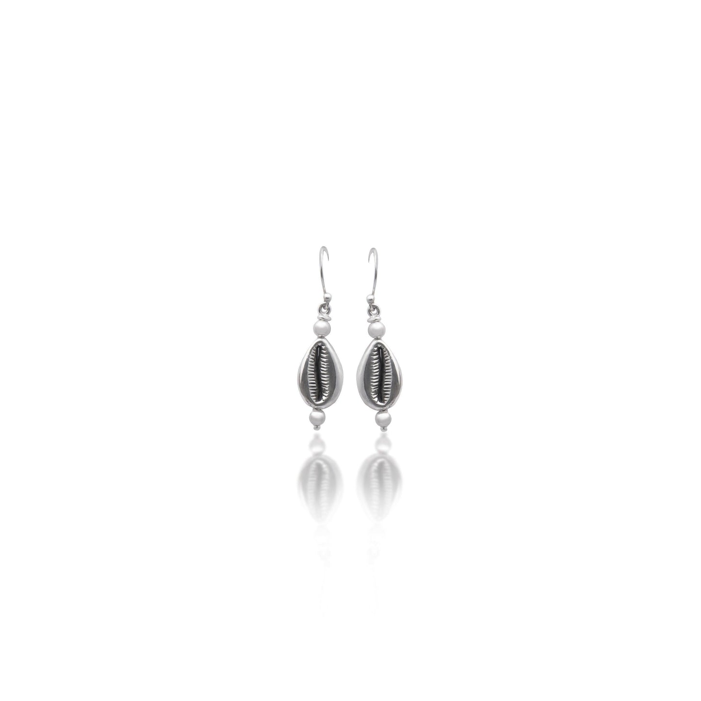 Silver Cowrie Earrings - Smith Jewels