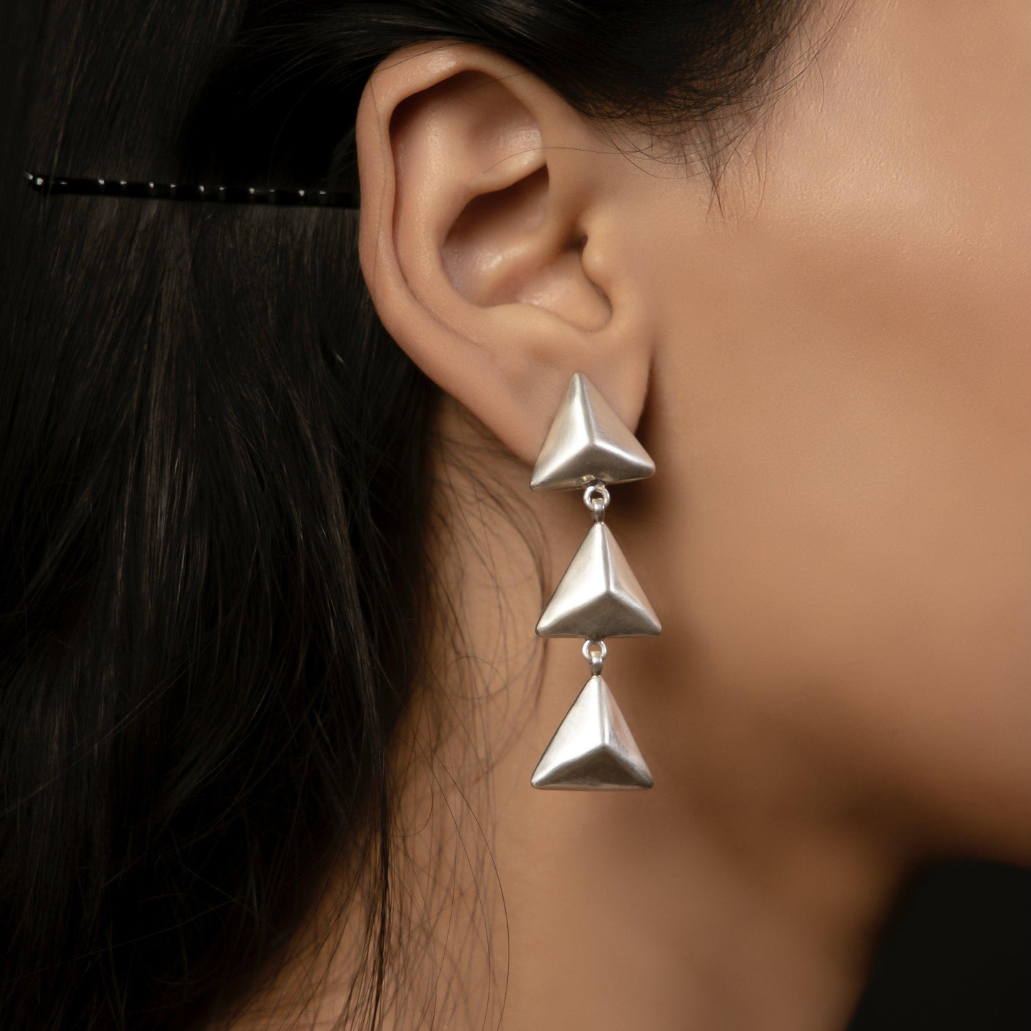 Triple pyramid Earrings - Smith Jewels