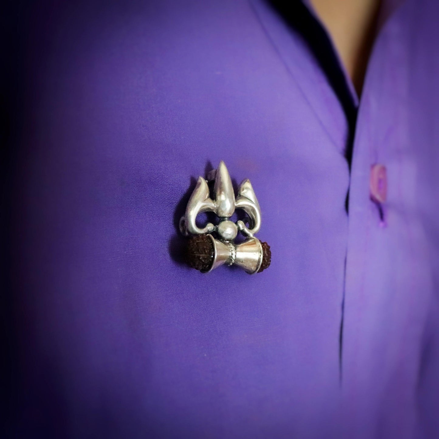 Trishul Damru Brooch - Smith Jewels