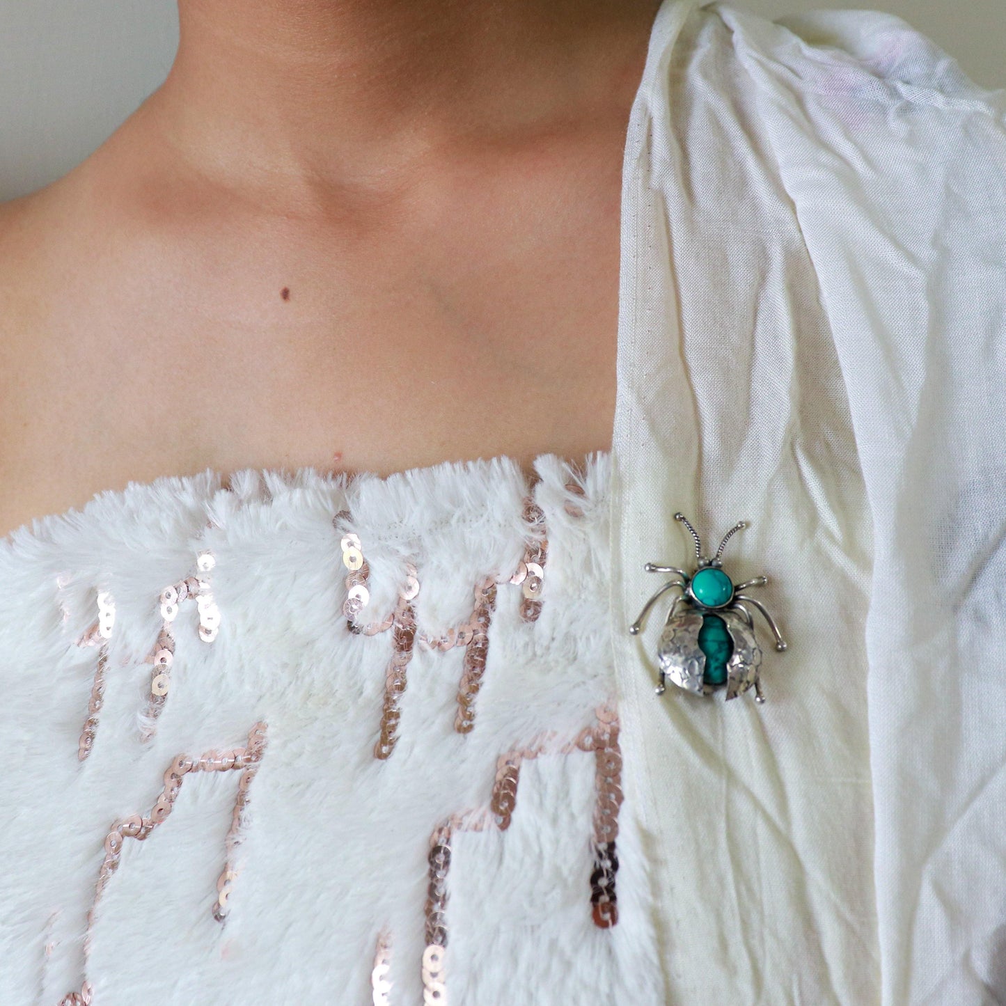 Turquoise Beetle Brooch - Smith Jewels