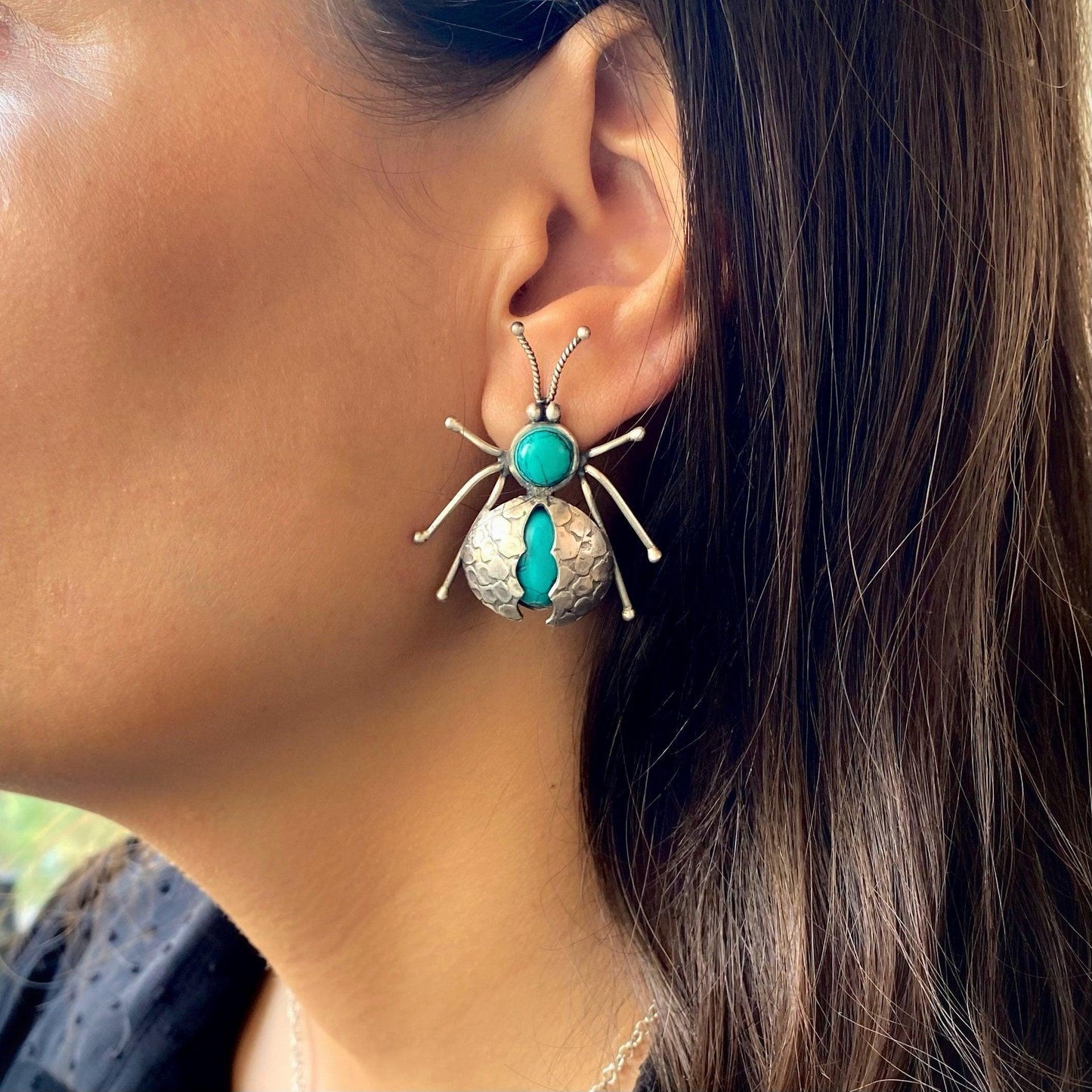 Turquoise Beetle Earrings - Smith Jewels