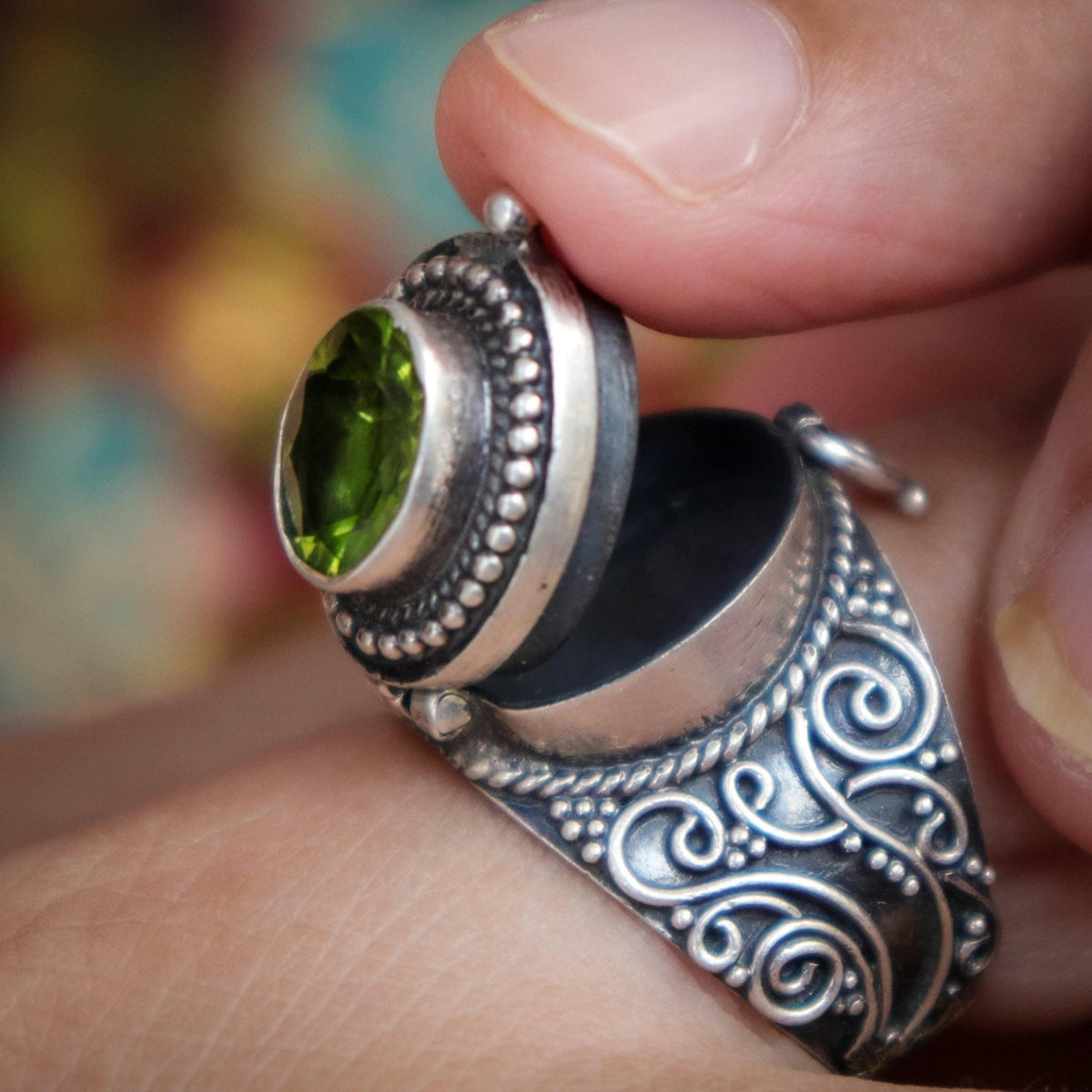 Green Box Perfume Ring | 925 Silver | Buy Online – Smith Jewels