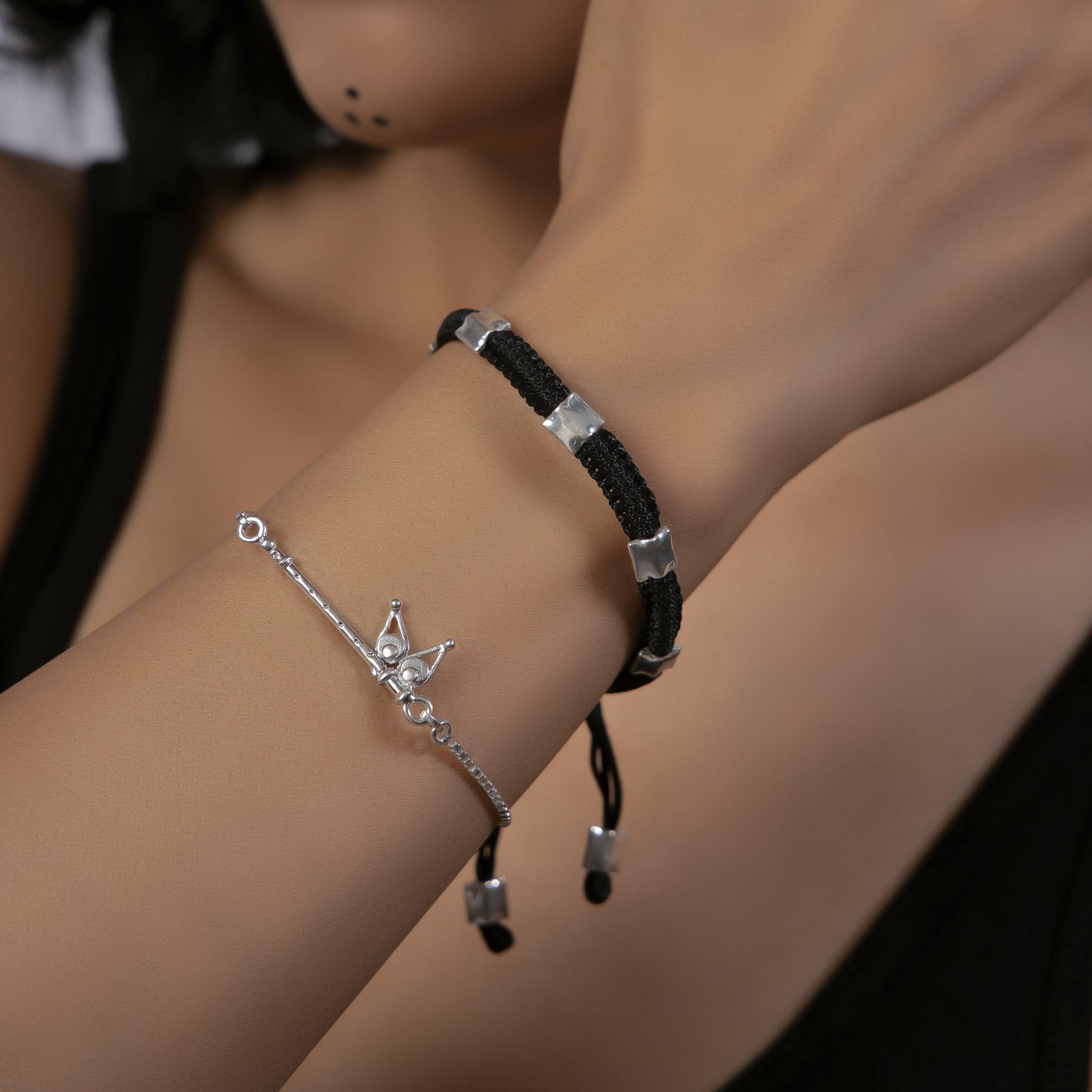 Unisex Square Beads Thread Bracelet - Smith Jewels