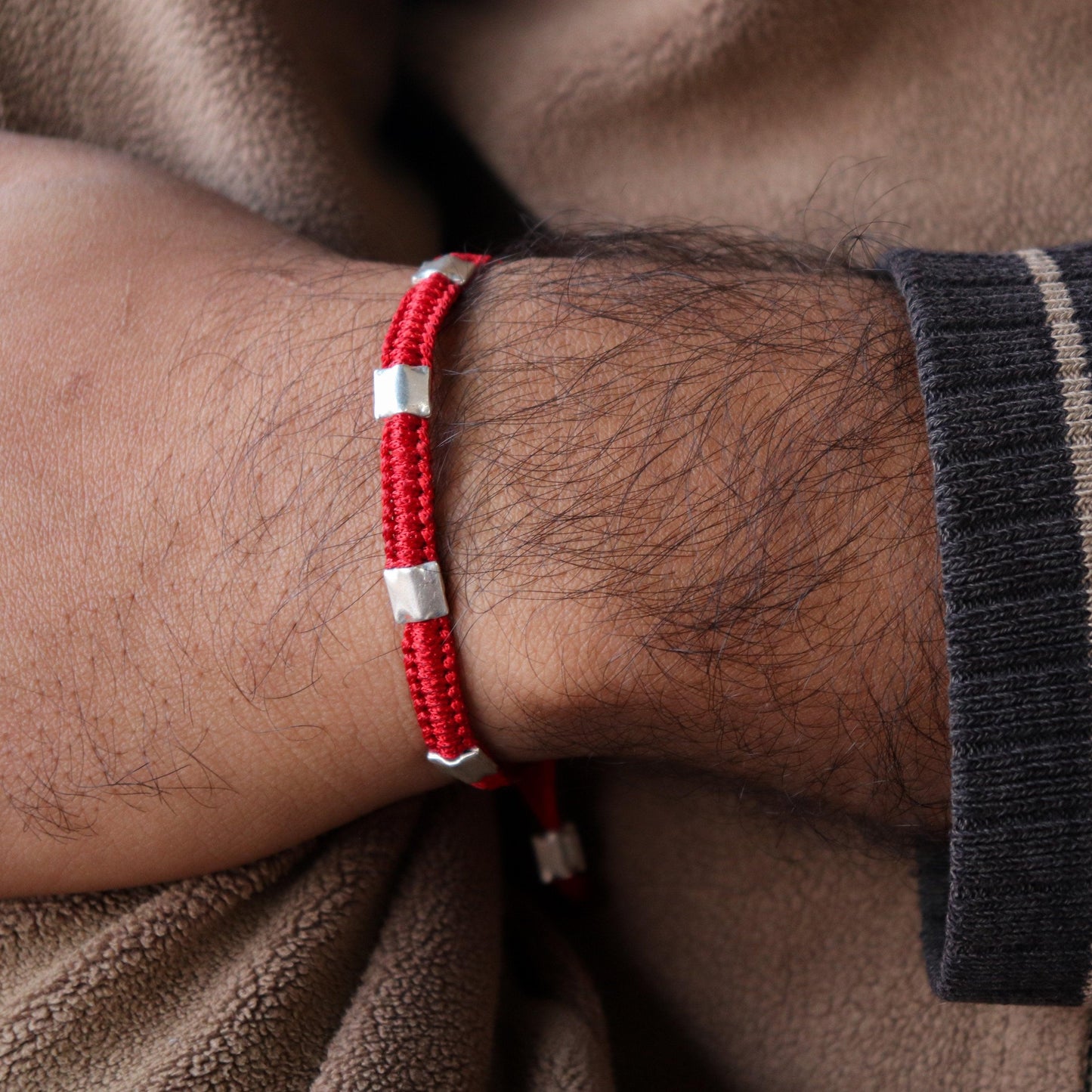 Unisex Square Beads Thread Bracelet - Smith Jewels