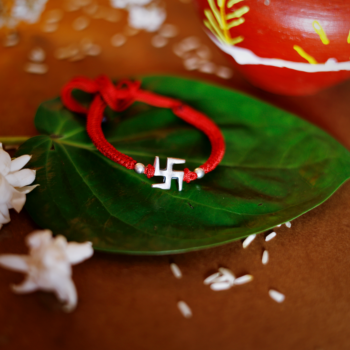 swastik rakhi Bracelet or lumba set