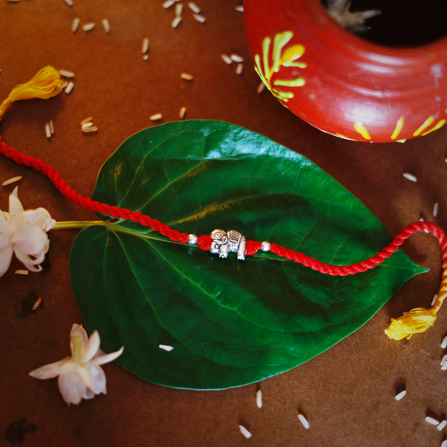 Little Silver Haathi Rakhi