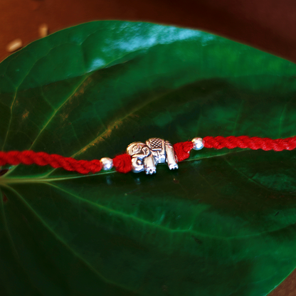 Little Silver Haathi Rakhi