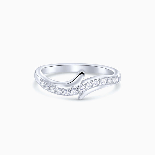 Silver Zircon Promise Ring