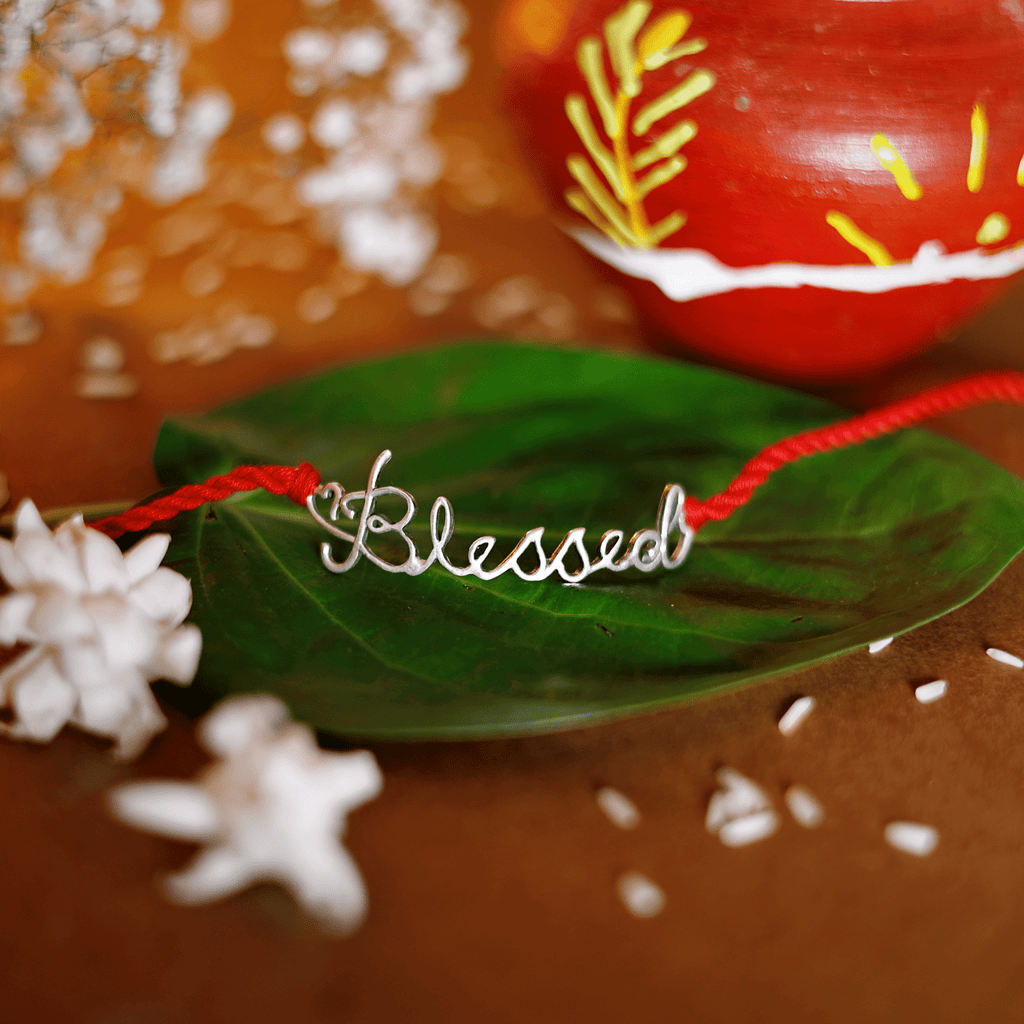 Blessed Bond Silver Rakhi - Smith JewelsRakhi