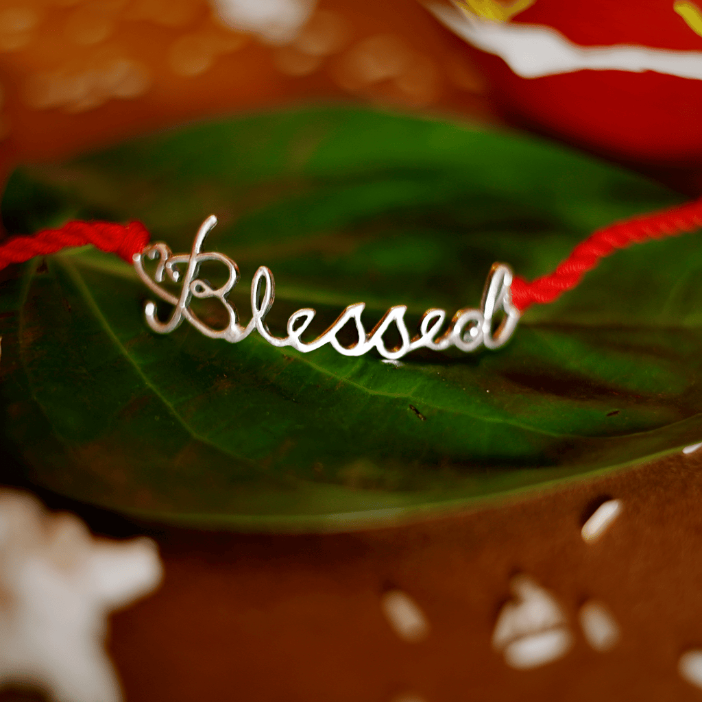 Blessed Bond Silver Rakhi - Smith JewelsRakhi