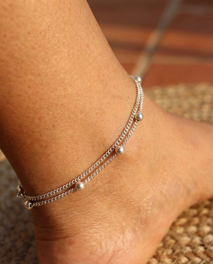 Grace Double Chain Anklet - Smith JewelsAnklets
