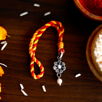 Sadabahar Pearl Lumba Pendant Rakhi