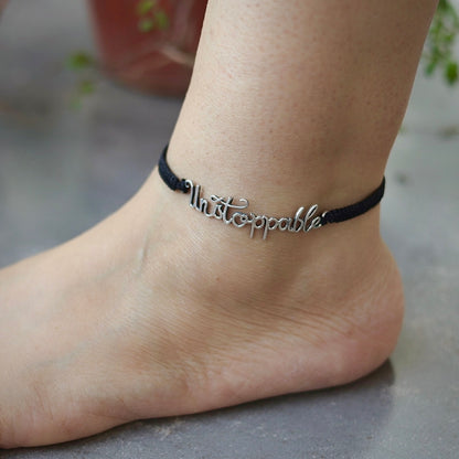 Personalised Thread Name Anklet