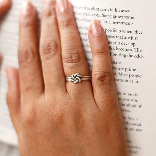 Bloom Knot Silver Ring