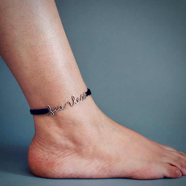 Personalised Thread Name Anklet