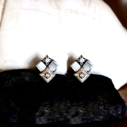 Tri Square Stud Earrings