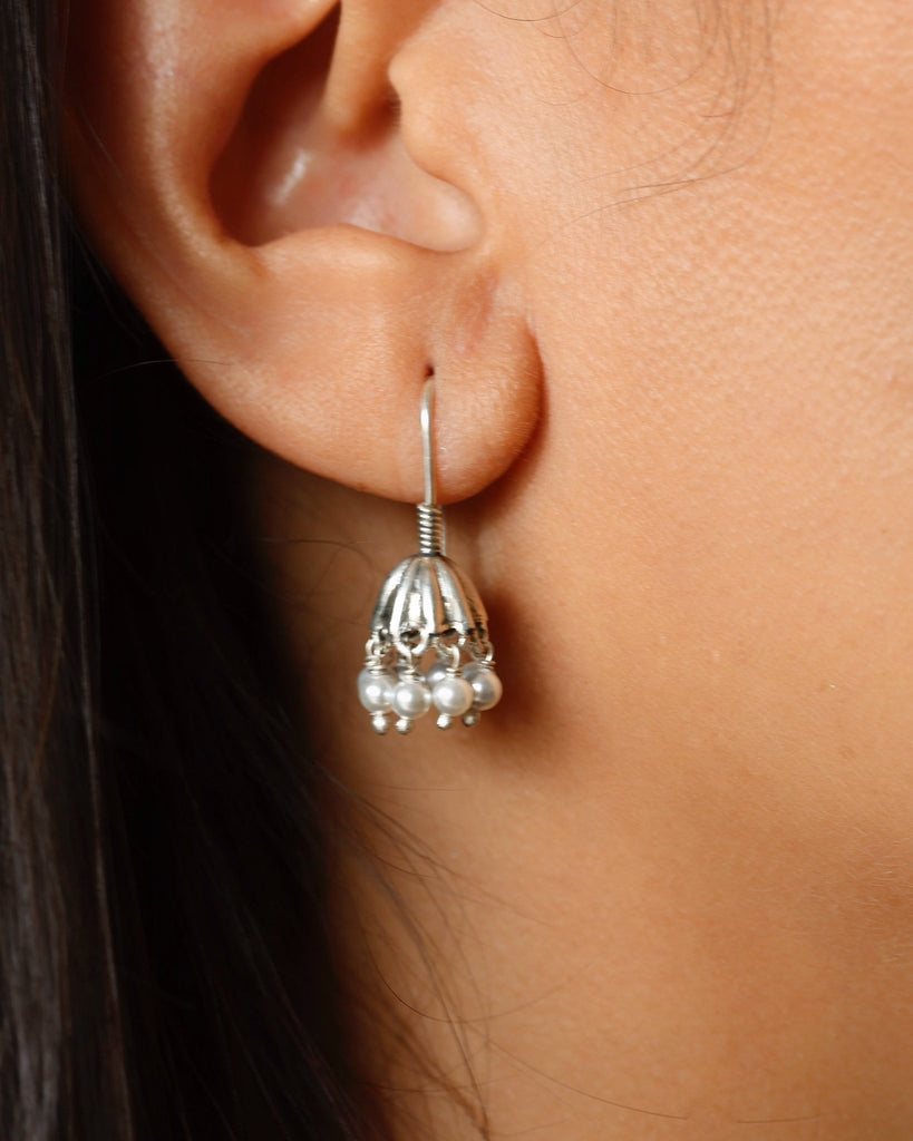 Mini Jhumka with Pearl Drops - Smith JewelsEarrings
