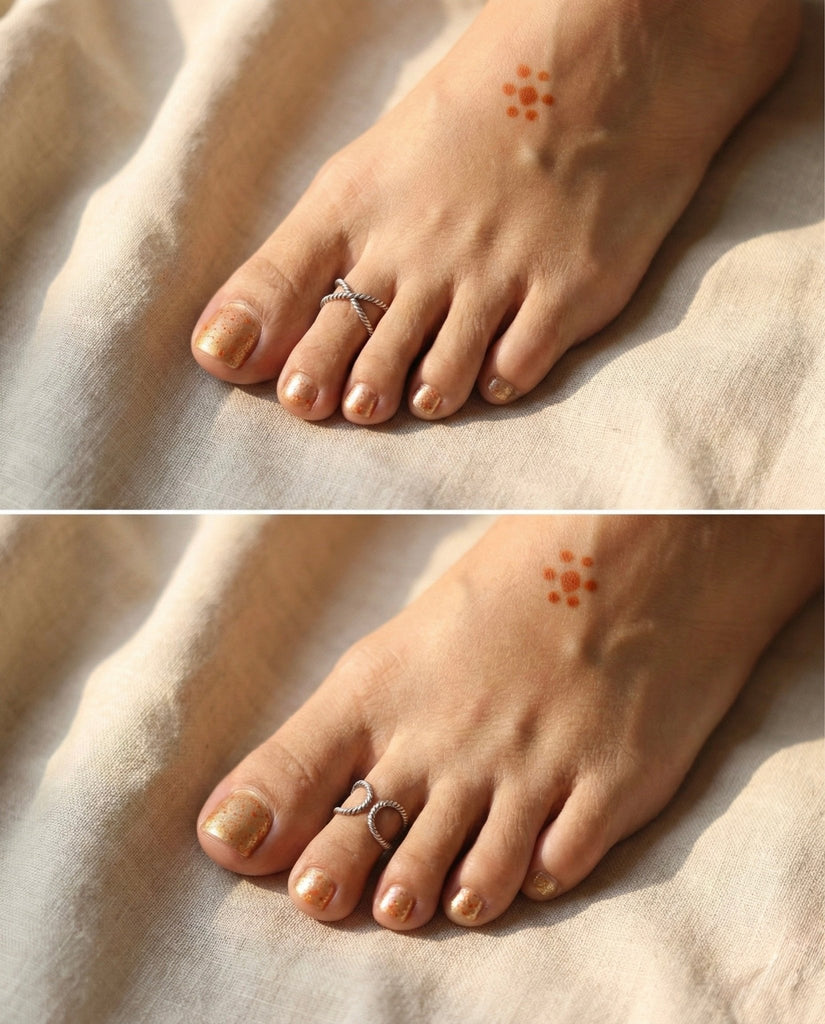 Nitya Reversible Toe Ring (Pair) - Smith JewelsToering