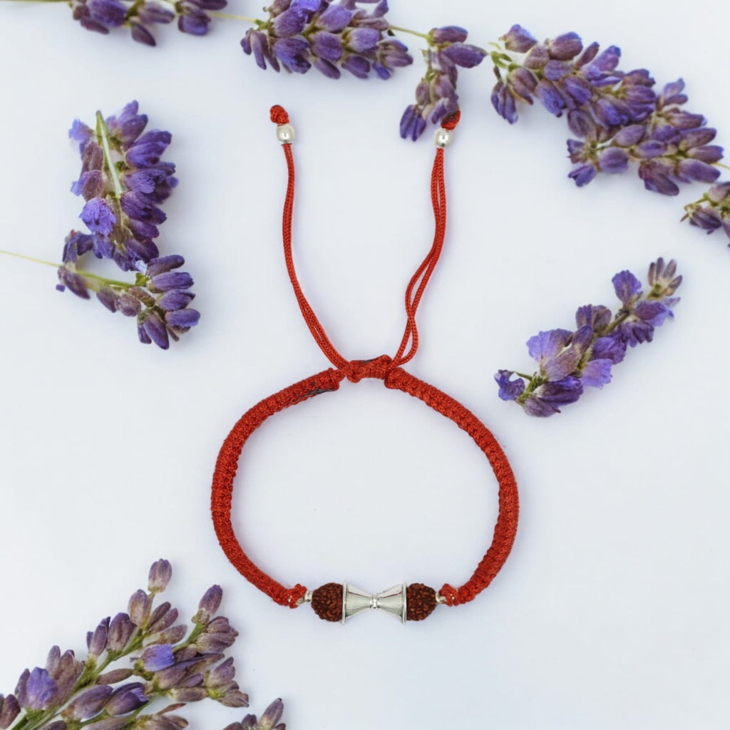 Rudraksh Damru Nazarbattu Bracelet( Black/Red) - Smith JewelsWrist Wear