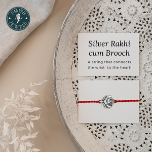Silver Rose Rakhi cum Brooch