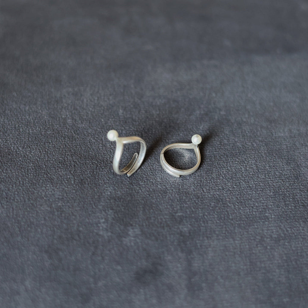 Crown Pearl Toe - Rings (Pair) - Smith JewelsToering
