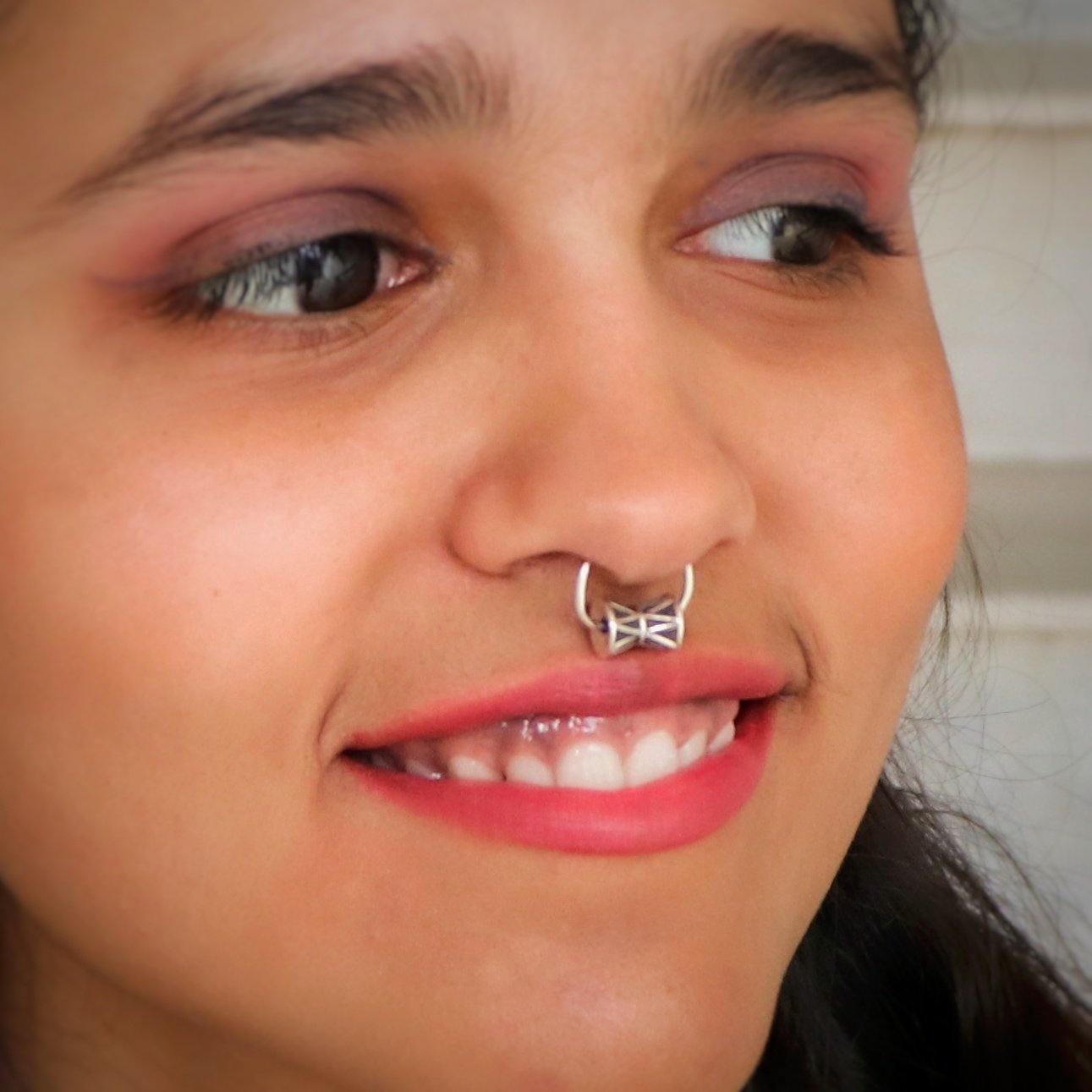 Damru Septum Ring (wire or Clip-on) - Smith Jewels