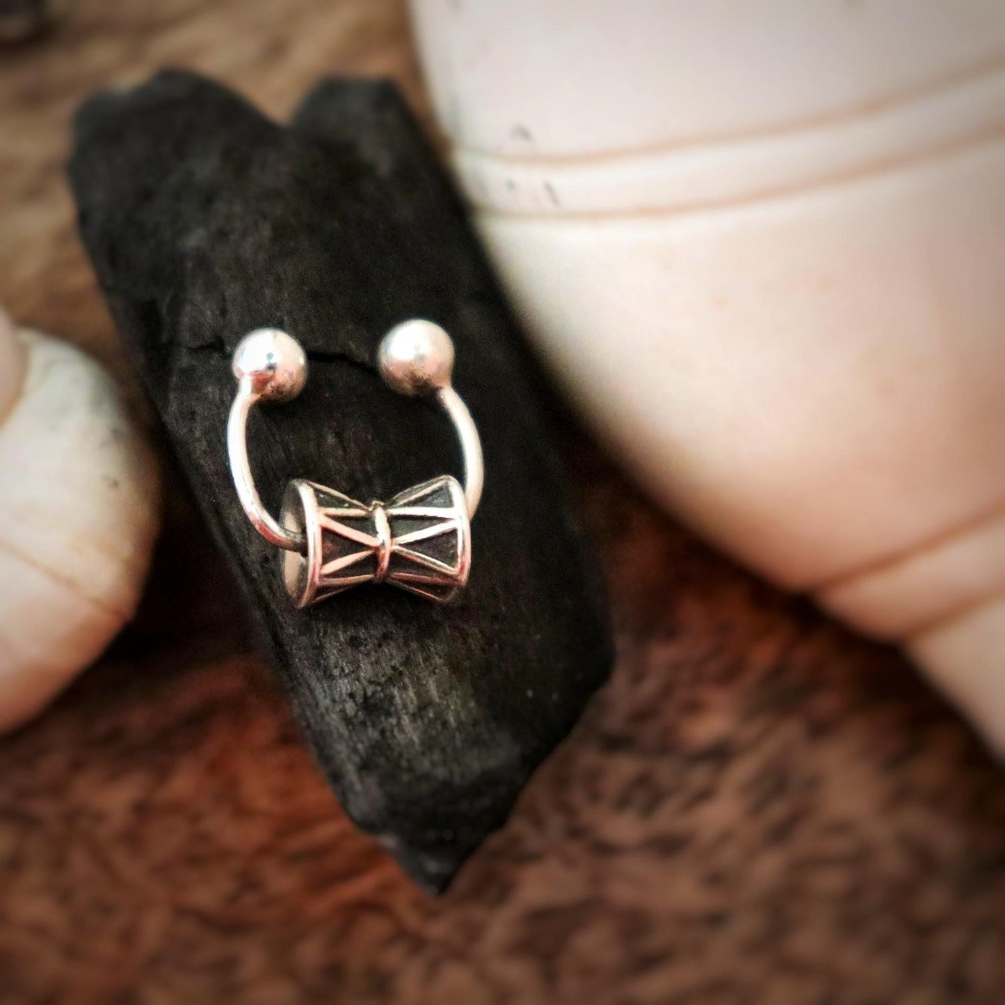 Damru Septum Ring (wire or Clip-on) - Smith Jewels