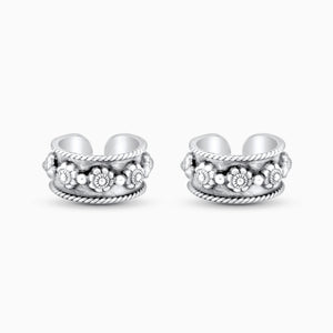 Flowers band Toe-Rings (Pair)