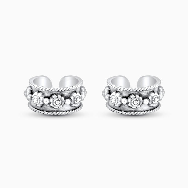 Flowers band Toe-Rings (Pair)